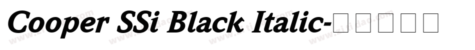 Cooper SSi Black Italic字体转换